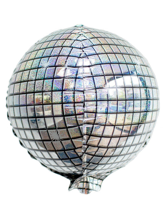 Disco Kids Birthday Helium Balloon Bouquet Silver