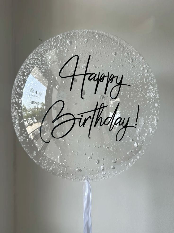 Personalised Helium Balloons White Foam, Ribbons and Black Customize Sticker - Perfect for any Occasions