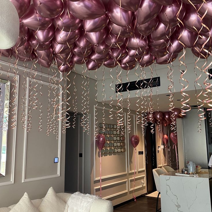Shinny Pink Helium Latex Ceiling Balloons - Perfect for any occasions!