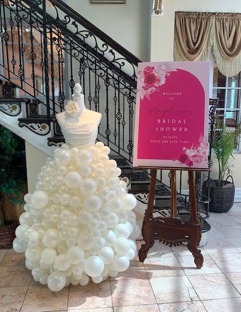 Personalise White Wedding Dress Balloons - Perfect for Bride To Be, Wedding, Bridal Shower, Proposal Special Occasions