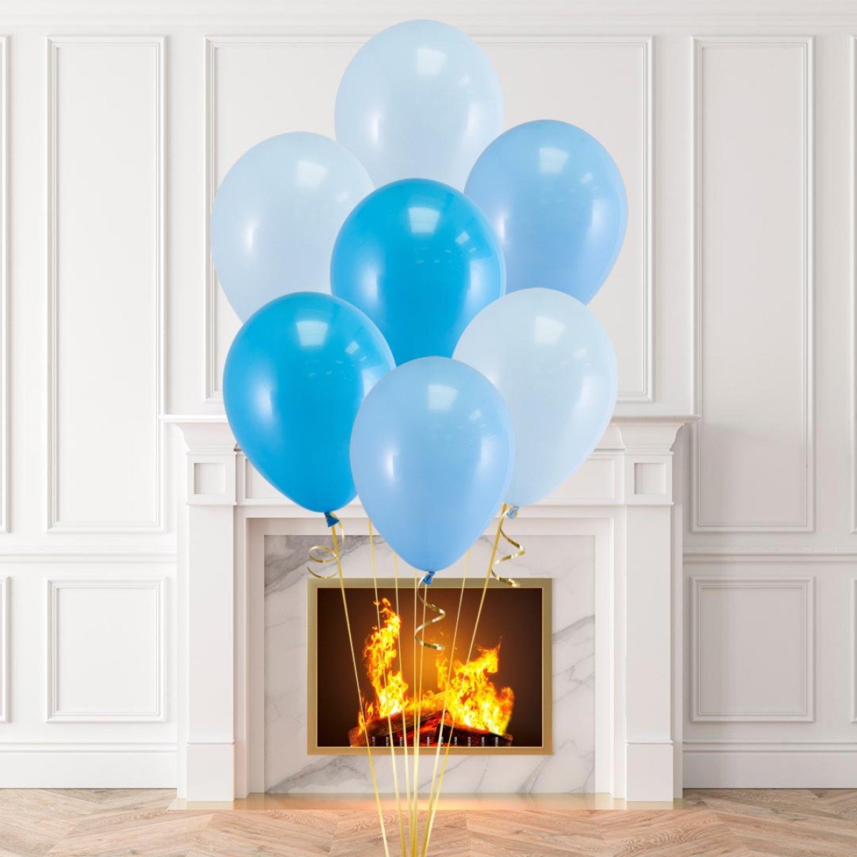 Blue Latex Helium Balloon Bunch - Perfect for any special occasions!