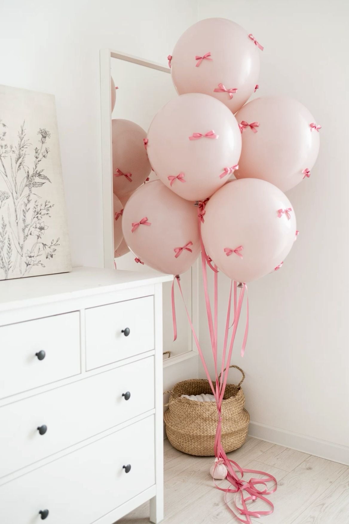 Personalised Pink Helium Balloon 18-inch Latex with Ribbons - Perfect for any Occasions