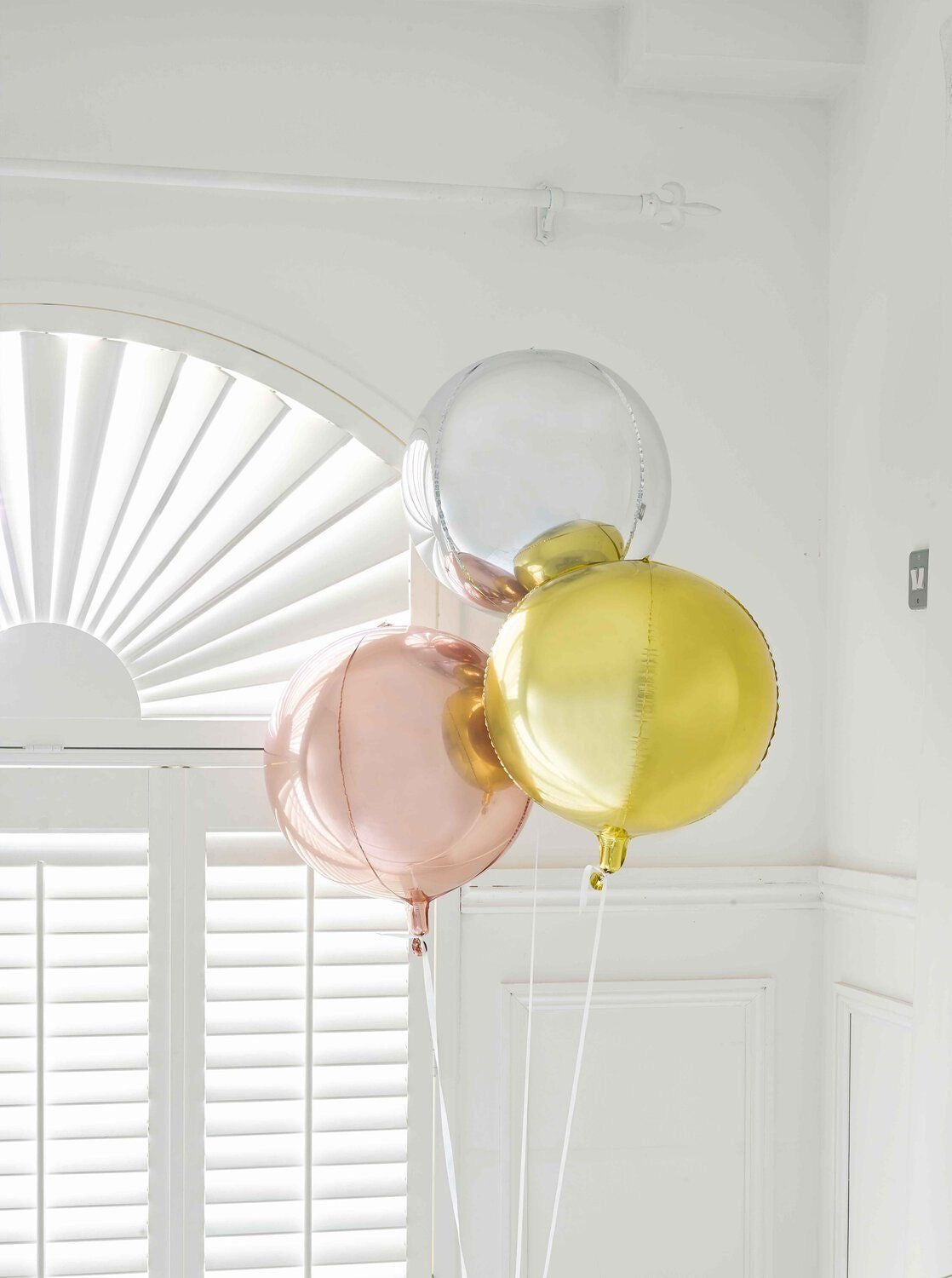Helium Orbs Rose Gold, Gold & Silver Balloons - Perfect for any Balloon Decorations