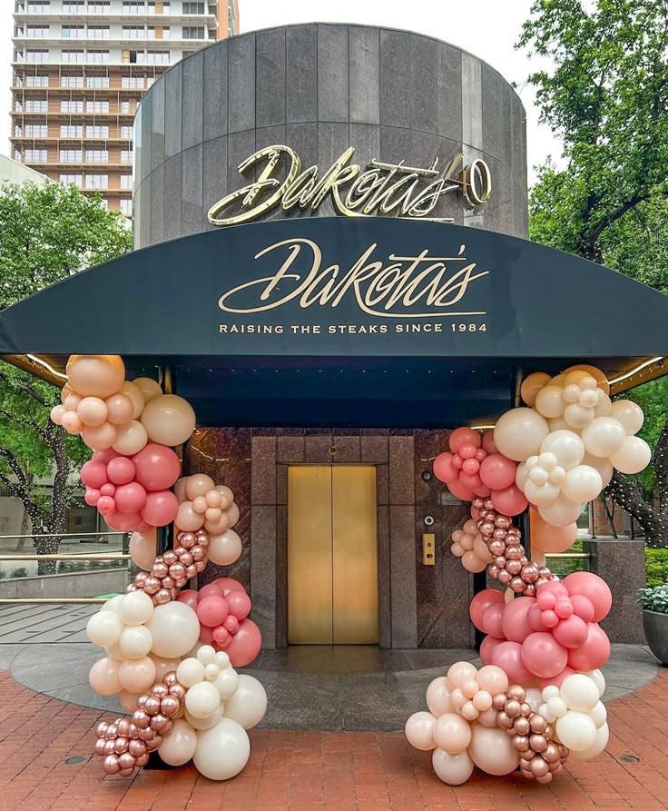 Corporate Event Grand Opening Balloon Rose Gold, Pink, White Decor Setup - Perfect for special occasions