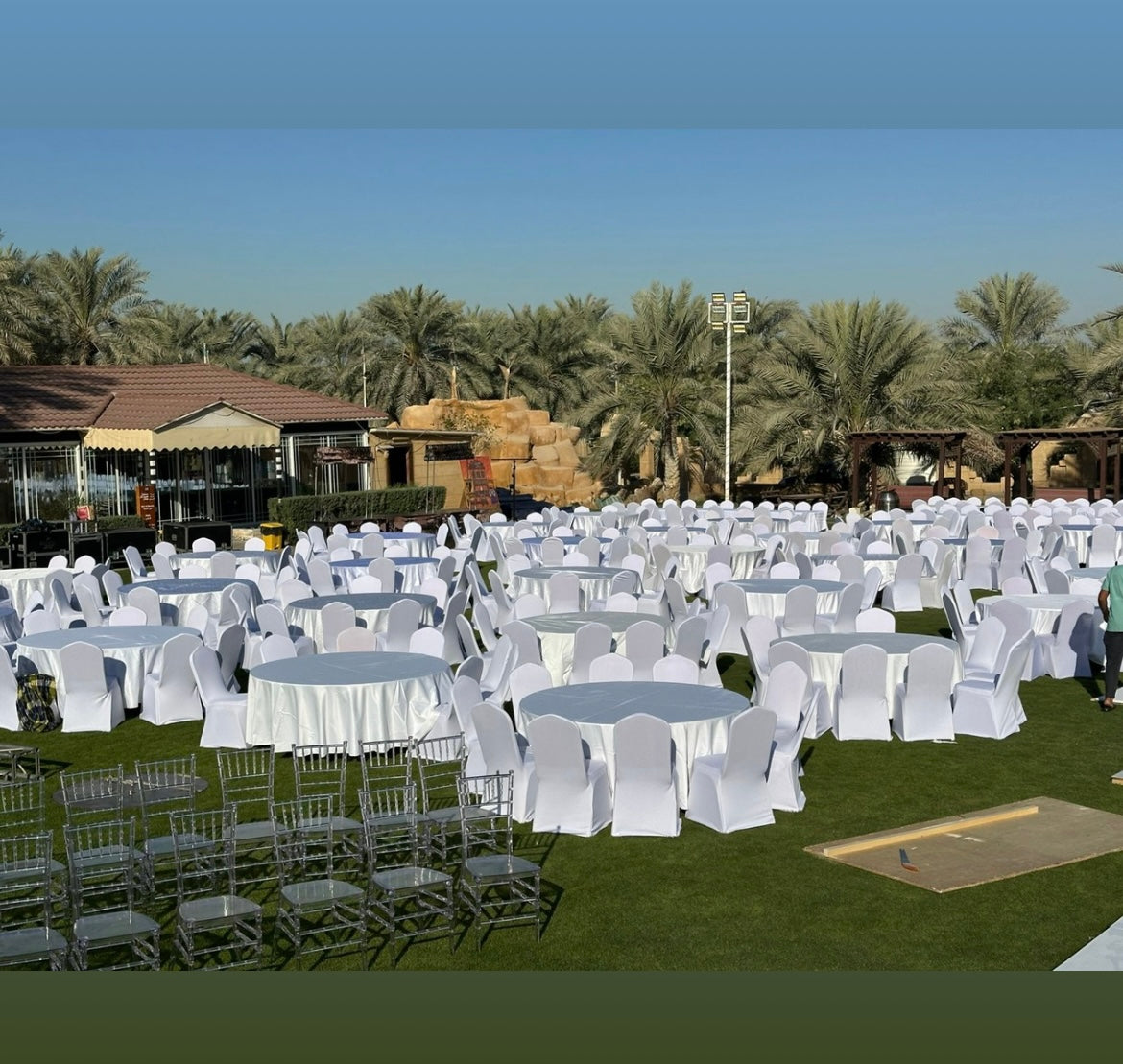 600 Seaters Guest Setup Table and Chairs Rental