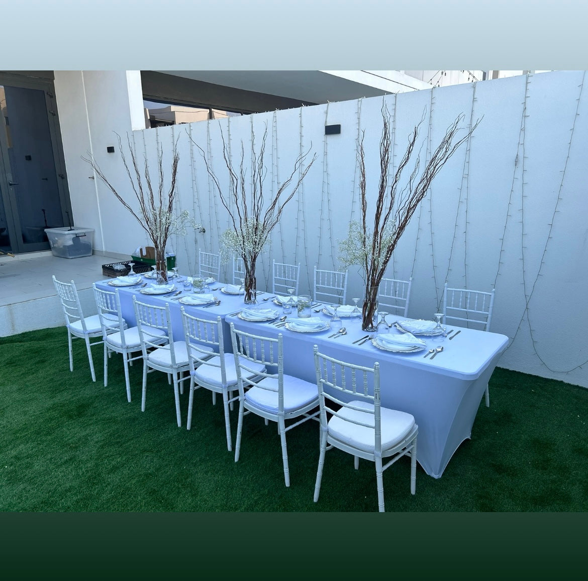 White&Silver Setup Rental - 12 Persons