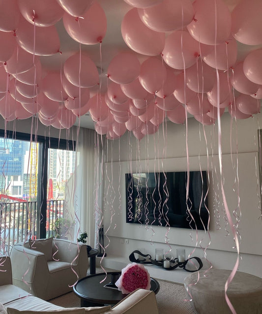 Ceiling Helium Latex Balloon with Ribbons - Perfect for any special occasions!