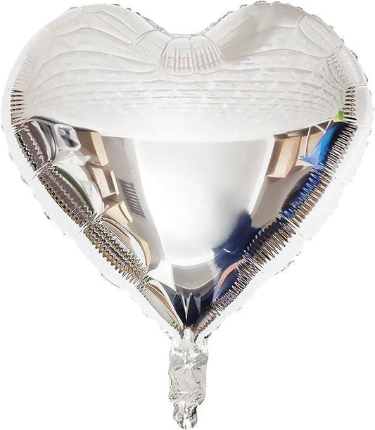 32” Silver Heart Helium Balloon - Perfect for any occasions!