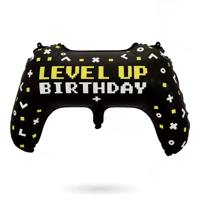 Game Controller Black “LEVEL UP BIRTHDAY” Minecraft Themed - Perfect for any Celebration!