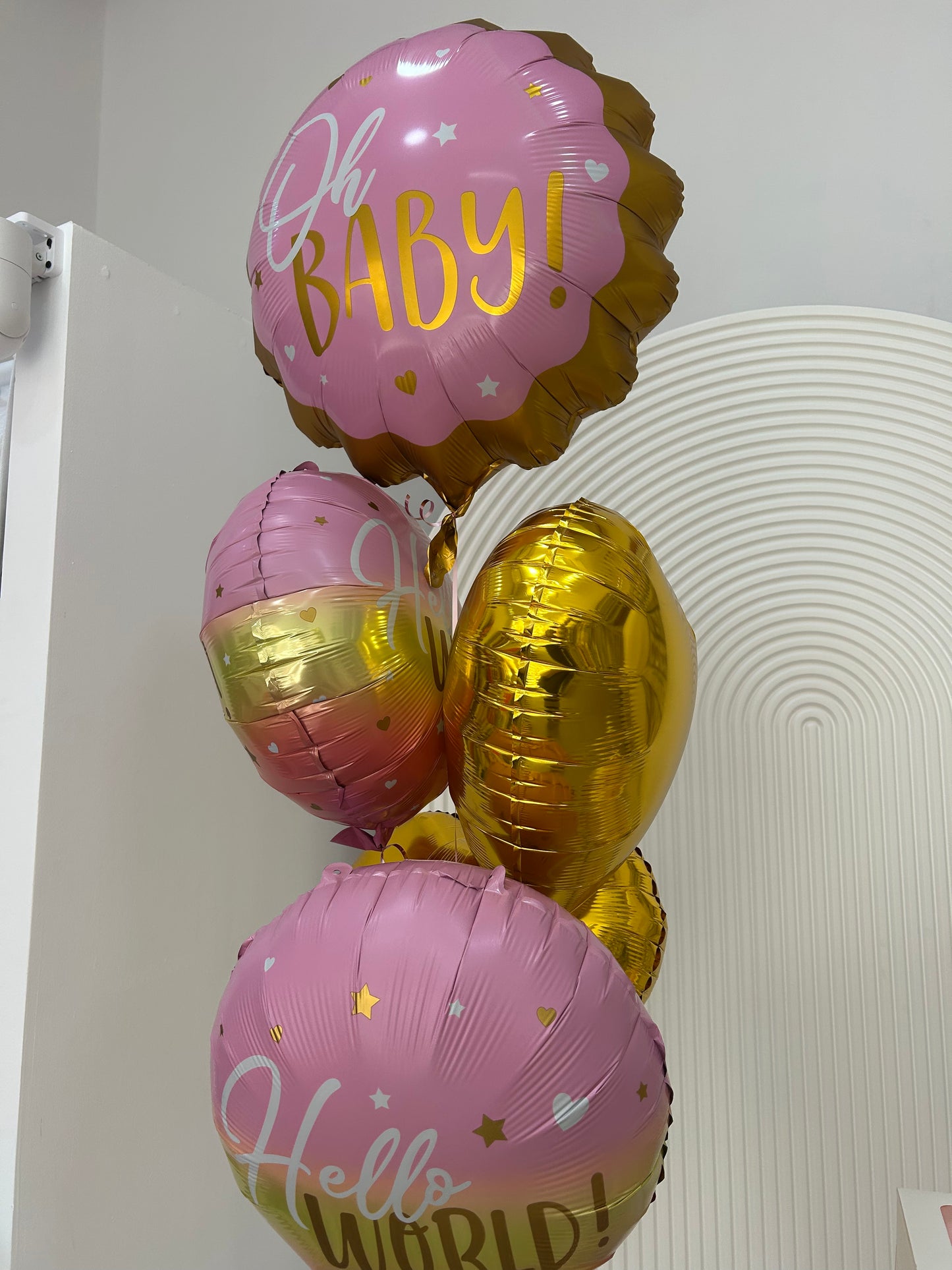 Pink "Oh Baby" Foil Balloon Helium Set - Baby Shower Perfect for Special Occasions