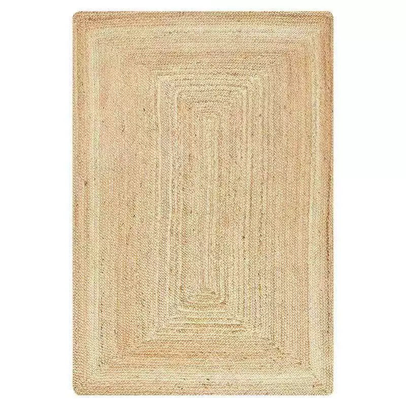 Rental Rustic Boho Picnic Rug 150×240cm – Natural Jute Braided Rug for Weddings, Outdoor Events & Neutral Home Decor