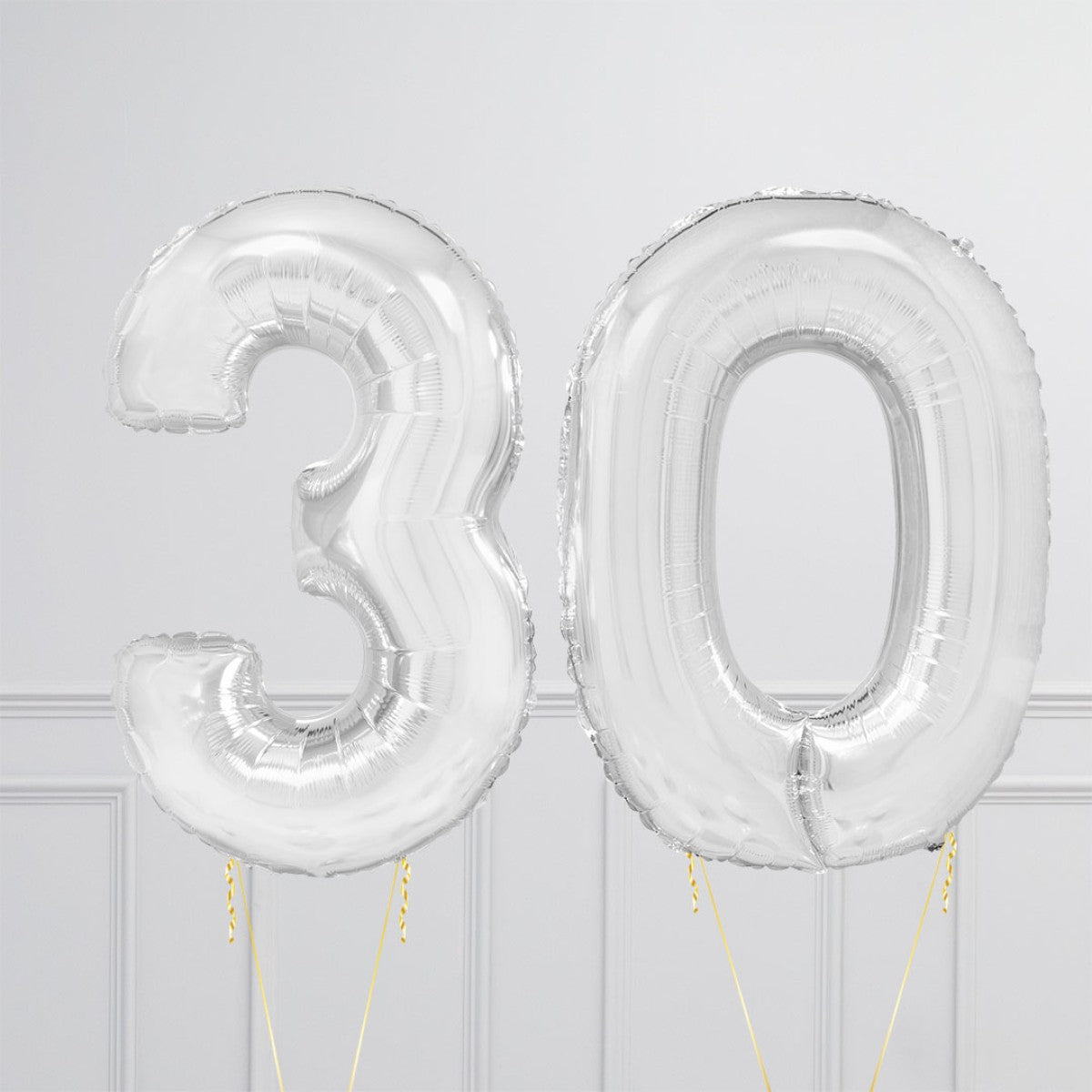 Helium Clear Two Number Set Balloon with 3 Stars Foil Balloons