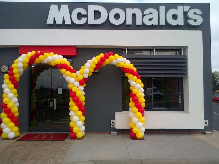 Customize McDonald's Designed Balloons Red, White and Yellow Latex - Perfect for special occasion