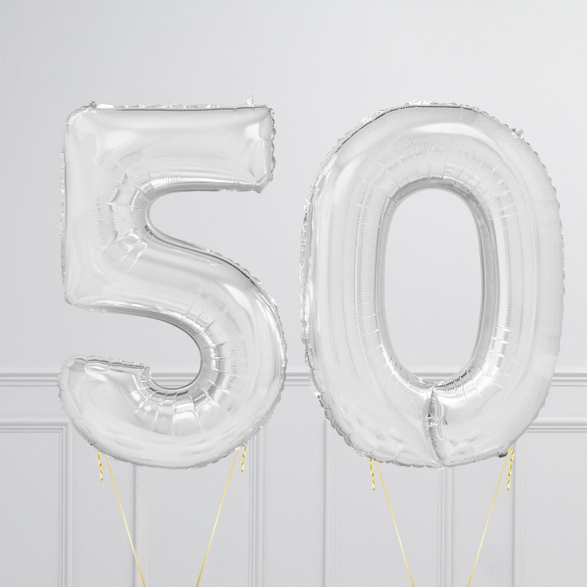 Helium Clear Two Number Set Balloon with 3 Stars Foil Balloons