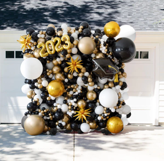 Graduation Balloon Wall Setup Event Decor