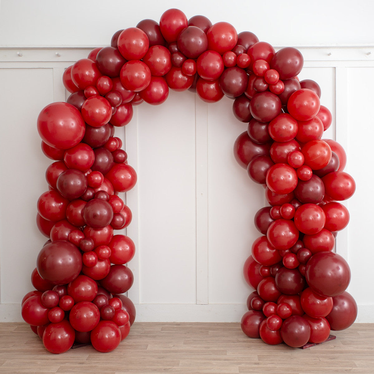 Balloons Pink and Red with Ribbons Chain - Perfect for Valentine's Day, Anniversaries, Proposal, Engagement Party and Any Special Occasions