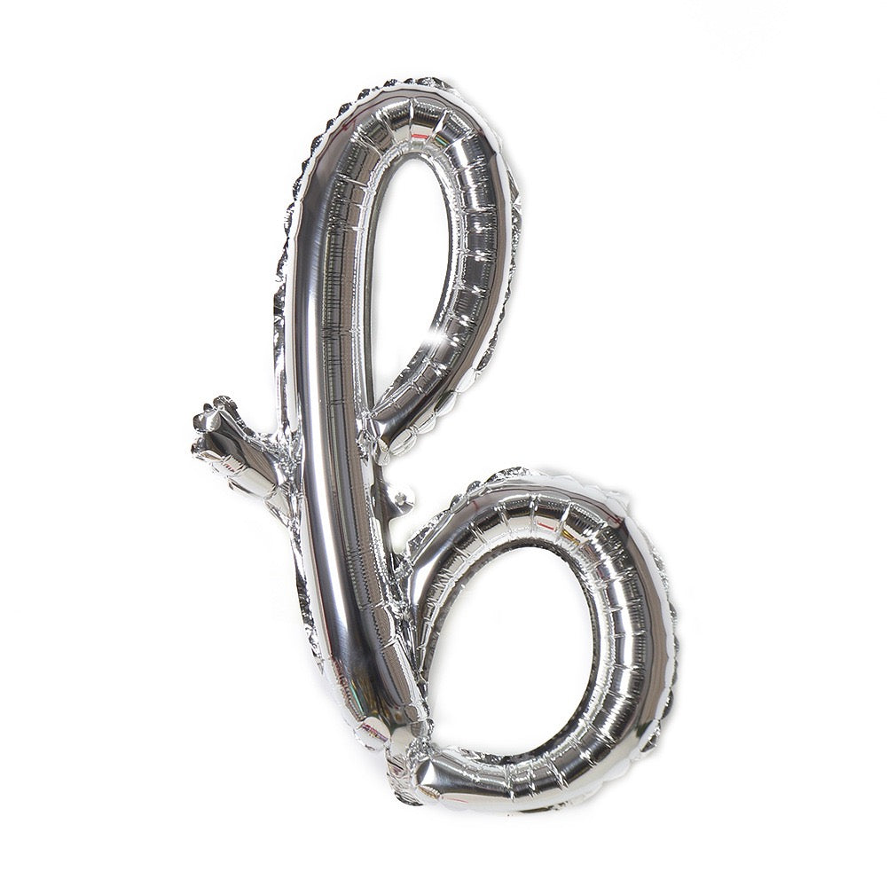 Small Letter 18 inch a to z Kids Birthday Balloon Bouquet Silver
