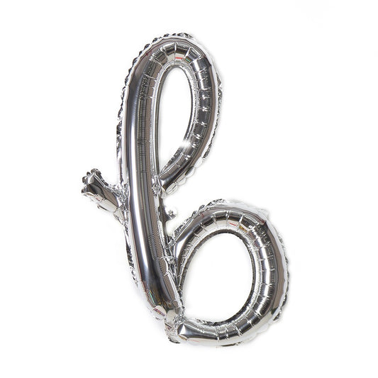 Small Letter 18 inch a to z Kids Birthday Balloon Bouquet Silver