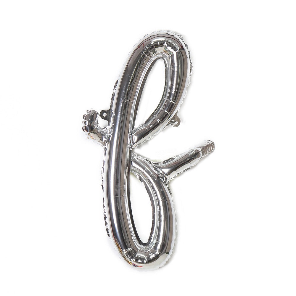 Small Letter 18 inch a to z Kids Birthday Balloon Bouquet Silver