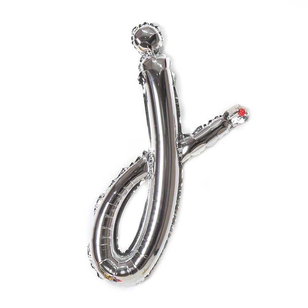 Small Letter 18 inch a to z Kids Birthday Balloon Bouquet Silver