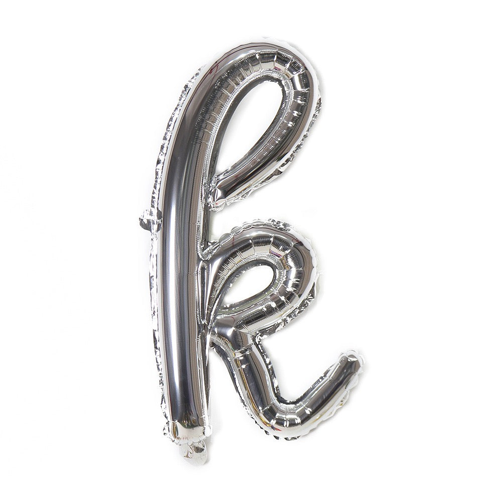 Small Letter 18 inch a to z Kids Birthday Balloon Bouquet Silver