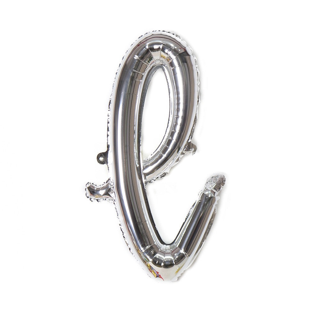 Small Letter 18 inch a to z Kids Birthday Balloon Bouquet Silver