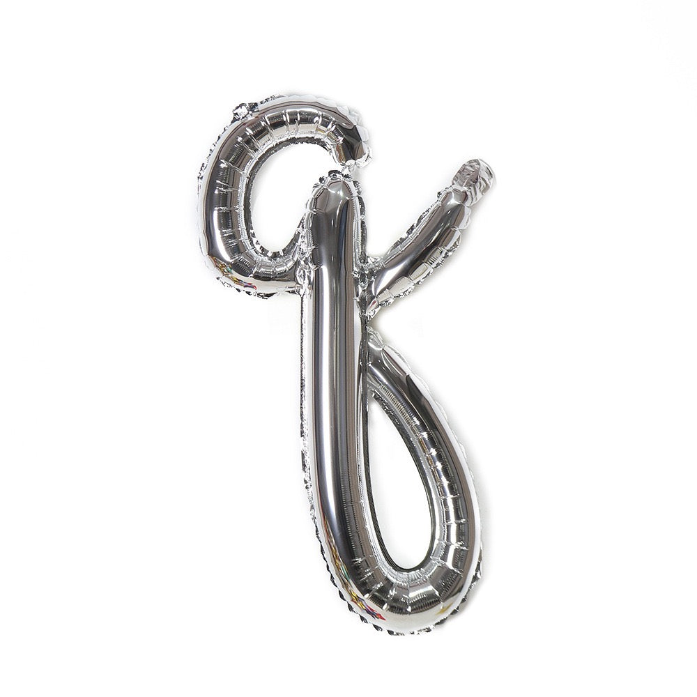 Small Letter 18 inch a to z Kids Birthday Balloon Bouquet Silver