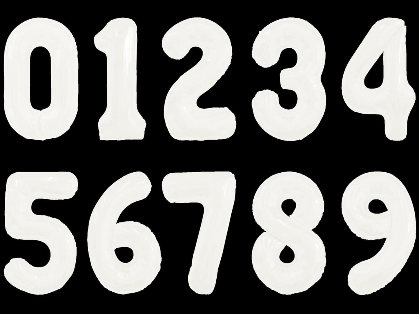 16-inch Foil White Number Balloon (0-9)