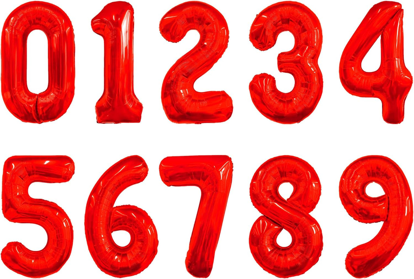 16-inch Foil Red Number Balloon (0-9 )
