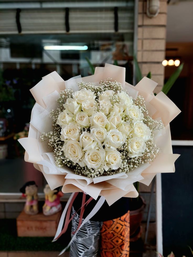 White Roses - Floral Fresh Bouquet