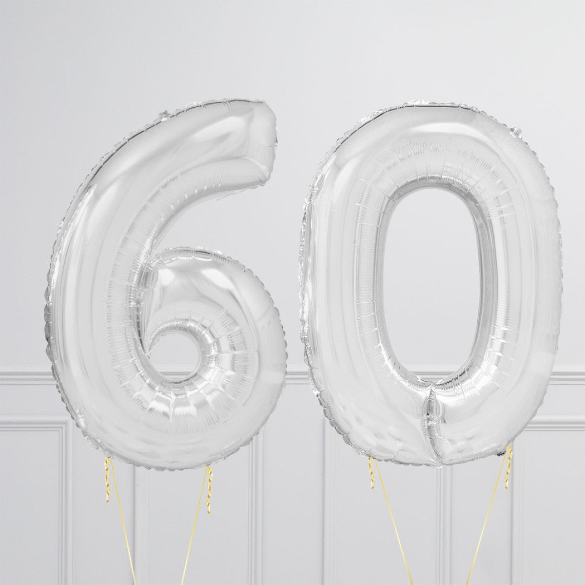 Helium Clear Two Number Set Balloon with 3 Stars Foil Balloons