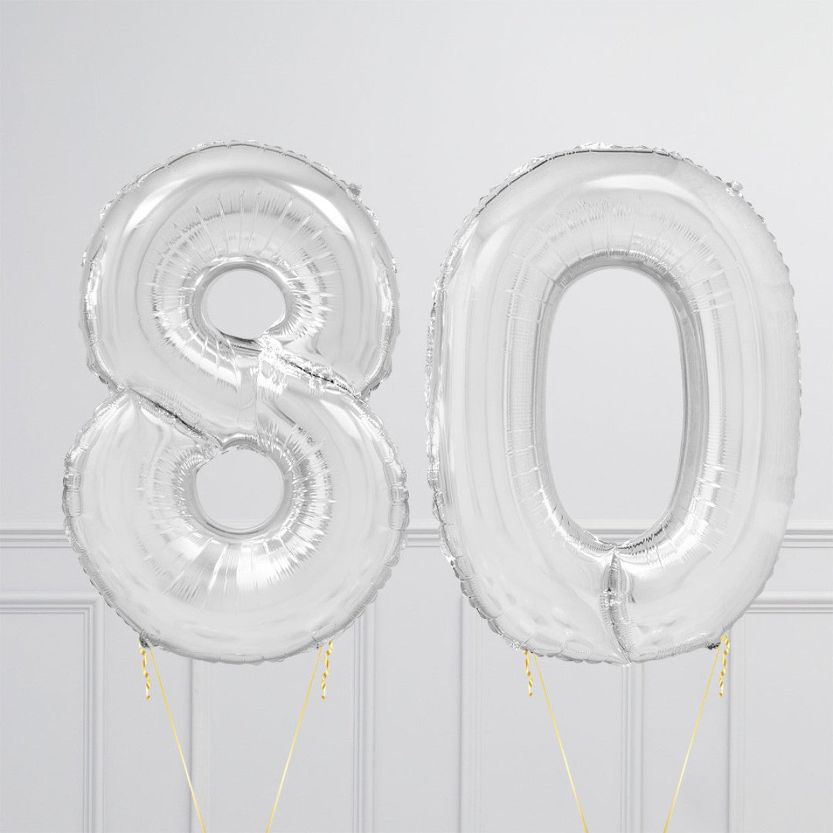 Helium Clear Two Number Set Balloon with 3 Stars Foil Balloons