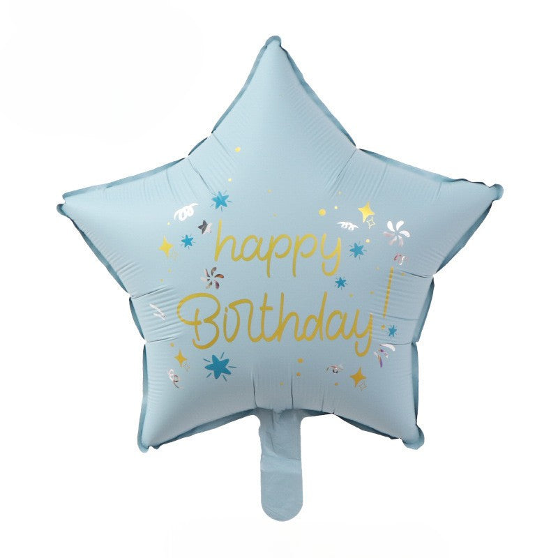 Blue Star ‘Happy Birthday’ Helium Foil Balloon - Perfect for any celebrations