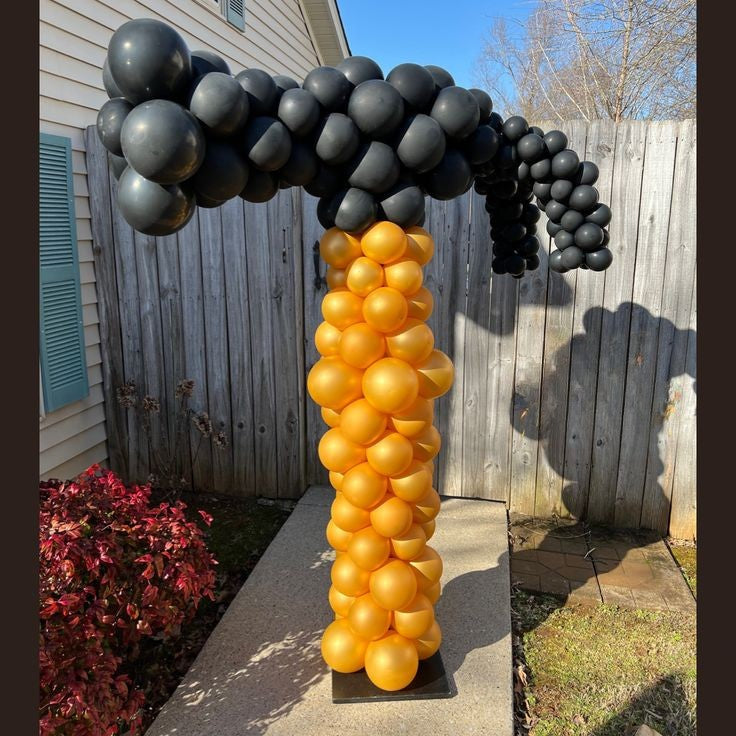 Customize Hammer Designed Balloons Black and Yellow Latex - Perfect for special occasion
