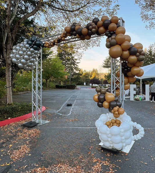 Organic Arrangement Garland Coffee Designed Balloon Brown, Black and Silver - Perfect for special occasion