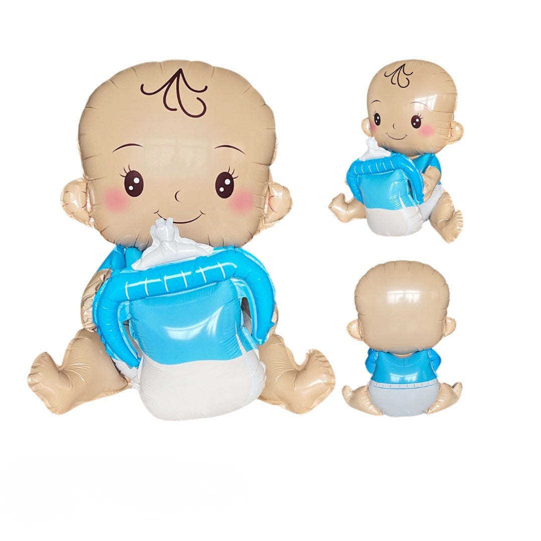 Blue Self-Standing Baby Boy Foil Balloon - Perfect for Baby Shower