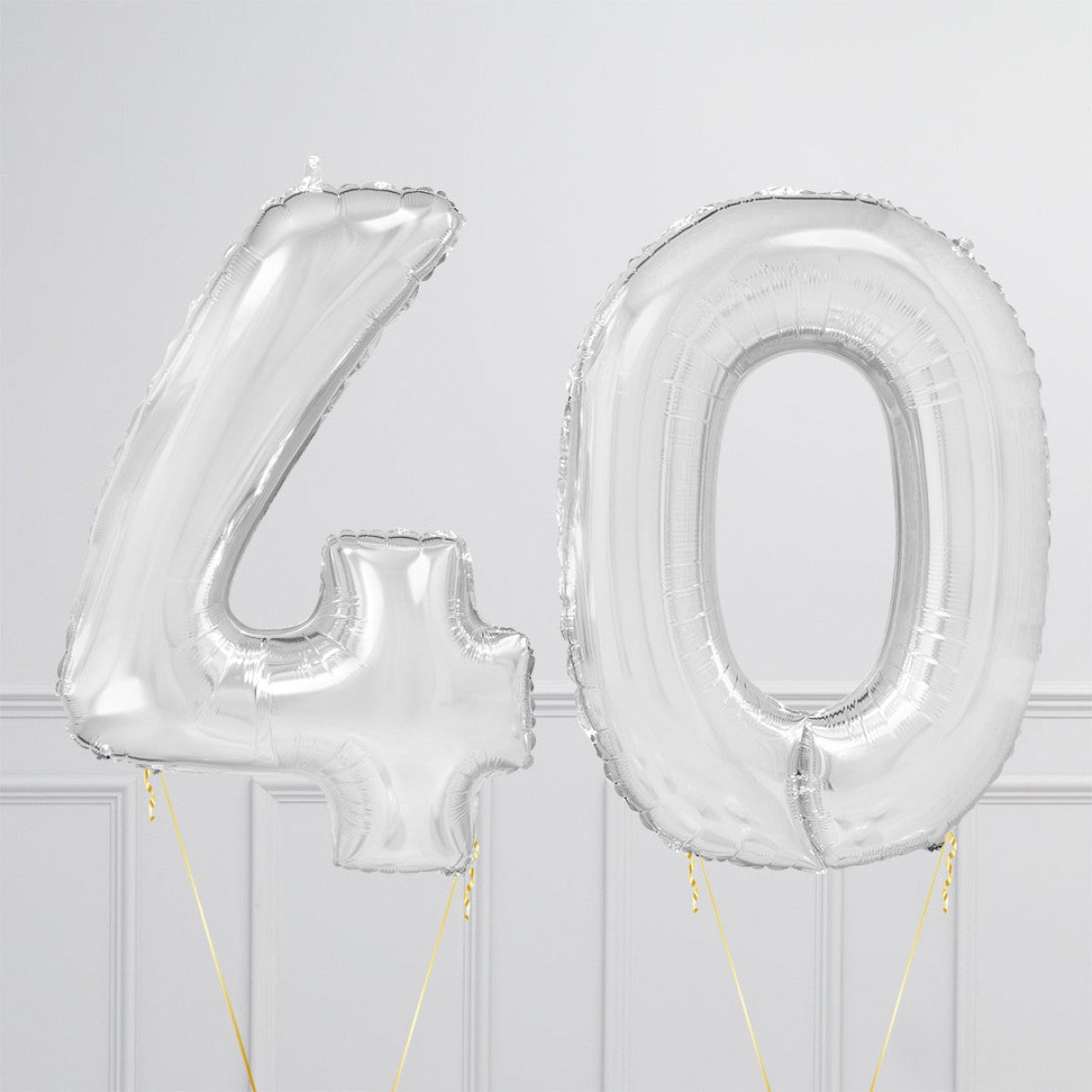 Helium Clear Two Number Set Balloon with 3 Stars Foil Balloons