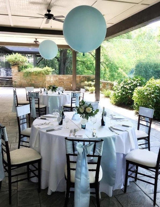 Centerpieces Baby Blue Latex Helium Balloons with White Strings - Perfect for Special Occasions!
