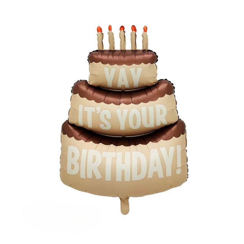 Cake ‘YAY IT’S YOUR BIRTHDAY’ Foil Balloon - Perfect for birthday celebrations!
