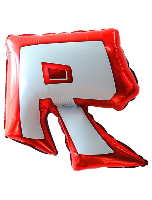 Roblox Sign Game Theme Gaming Kids Birthday Helium Balloon Bouquet White Red