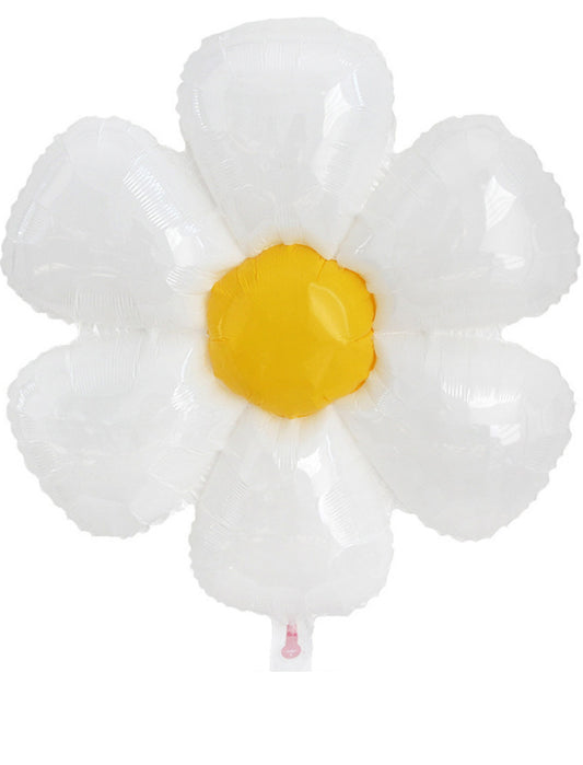 Flower Daisy Hawaii Garden Theme Balloon Kids Birthday Happy Birthday Balloon with Helium Balloon Bouquet White