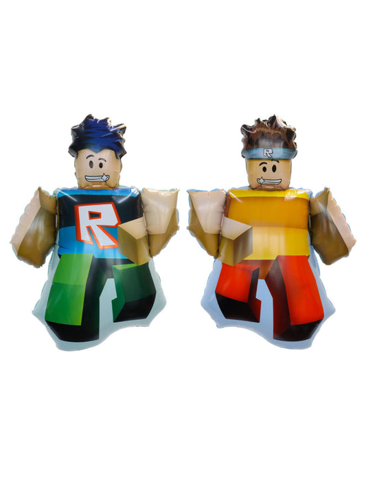 Roblox Game Theme Gaming Kids Birthday Helium Balloon Bouquet Yellow Green Red