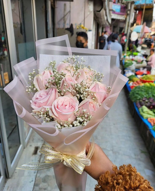 Pink Roses - Floral Fresh Bouquet