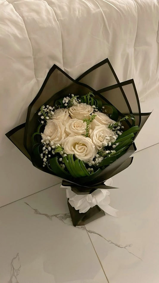 White Roses - Floral Fresh Bouquet