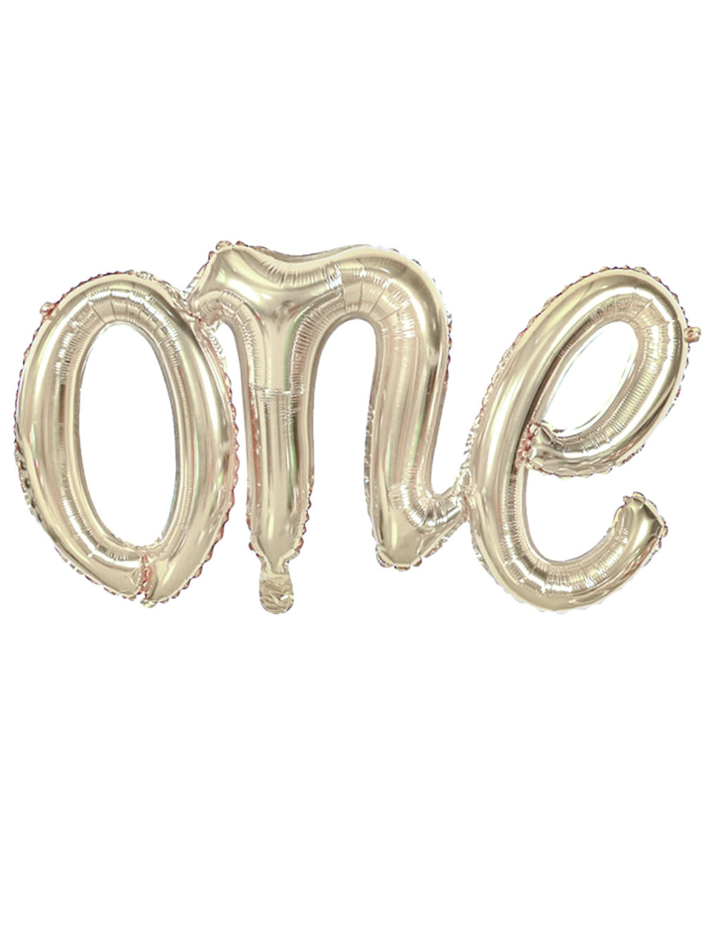 Letter One New Baby Foil Balloon Banner Gold