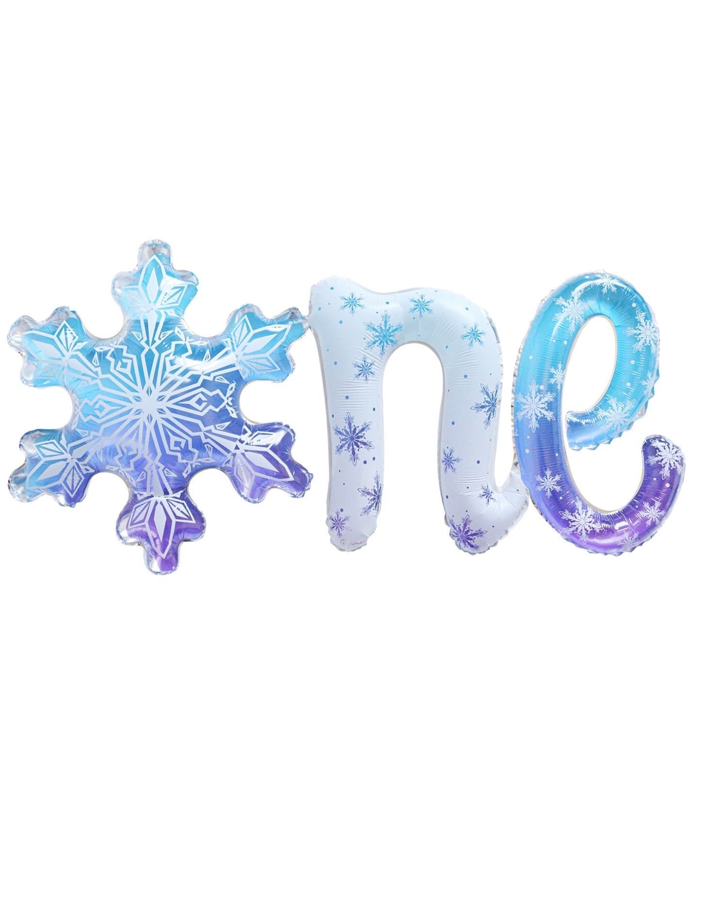 Number One New Baby Elsa Frozen Foil Balloon Banner Blue