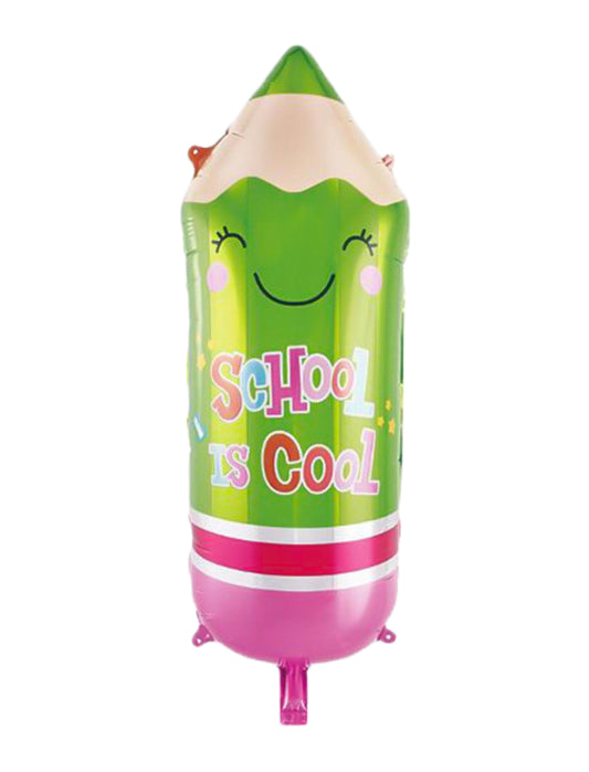 Back To School Decoration Balloon Pencil Stationery Designs For Classroom Decor Helium Balloon Bouquet Green Pink