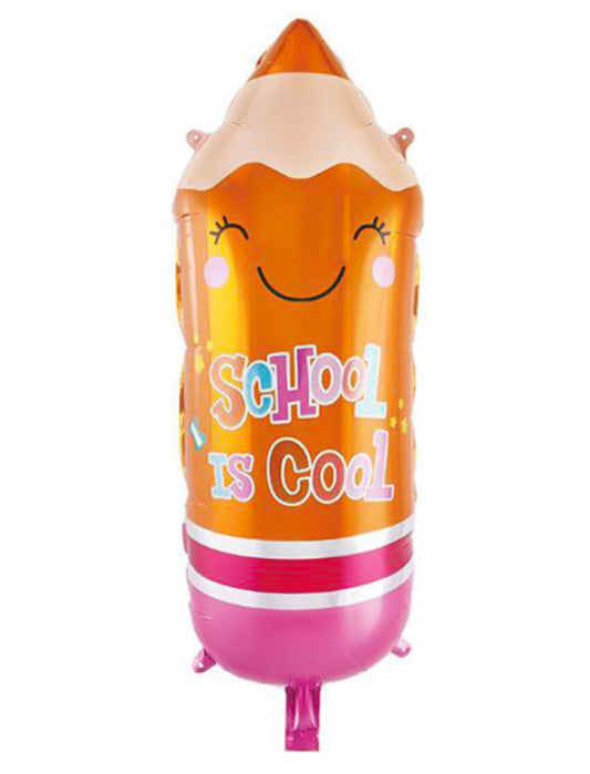 Back To School Decoration Balloon Pencil Stationery Designs For Classroom Decor Helium Balloon Bouquet Orange Pink