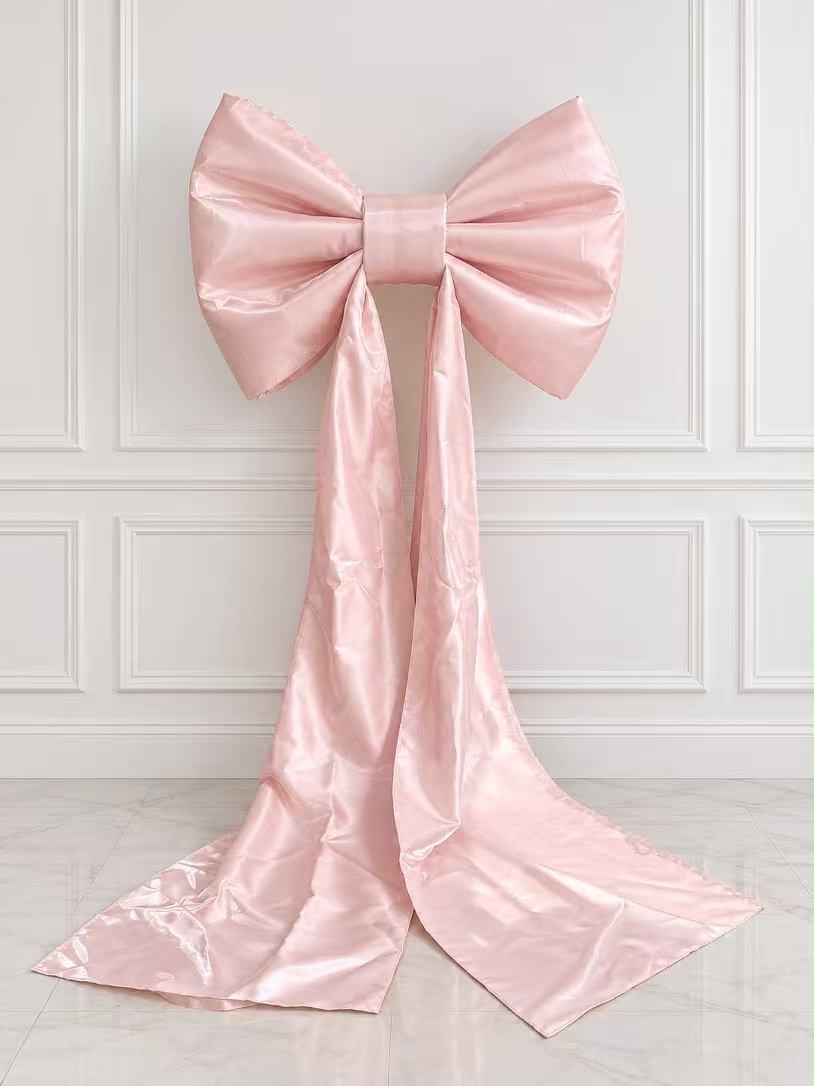 Large Pink  Car Gift Bow Ribbon – Luxury Car Decoration, Giant Gift Bow for Car Surprise, Birthday, Wedding, Christmas Present