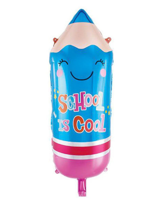 Back To School Decoration Balloon Pencil Stationery Designs For Classroom Decor Helium Balloon Bouquet Blue Pink